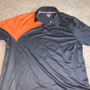 Puma golf polo; gray with orange